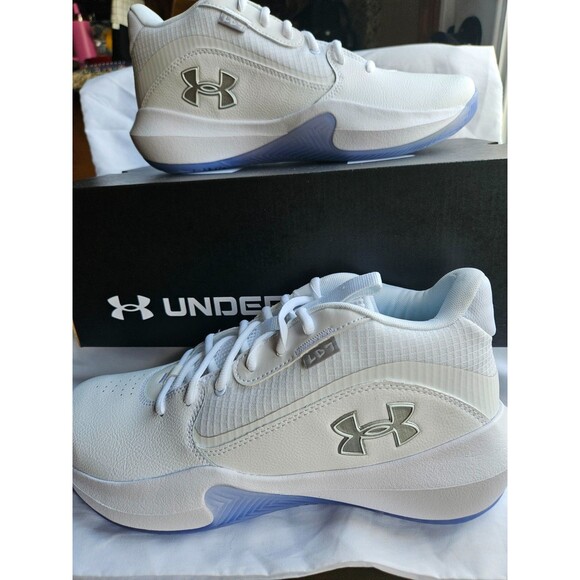 Under Armour Other - Under Armour Lockdown 7 White Silver Basketball Shoes Mens Size 10 Women 11.5